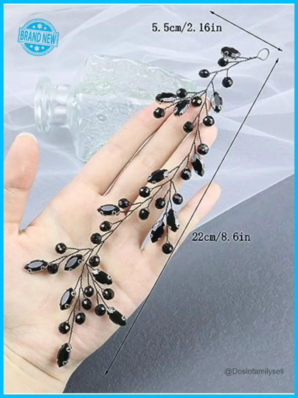 Handmade Crystal Rhinestone Headband Hair Accessory for Wedding Prom Party